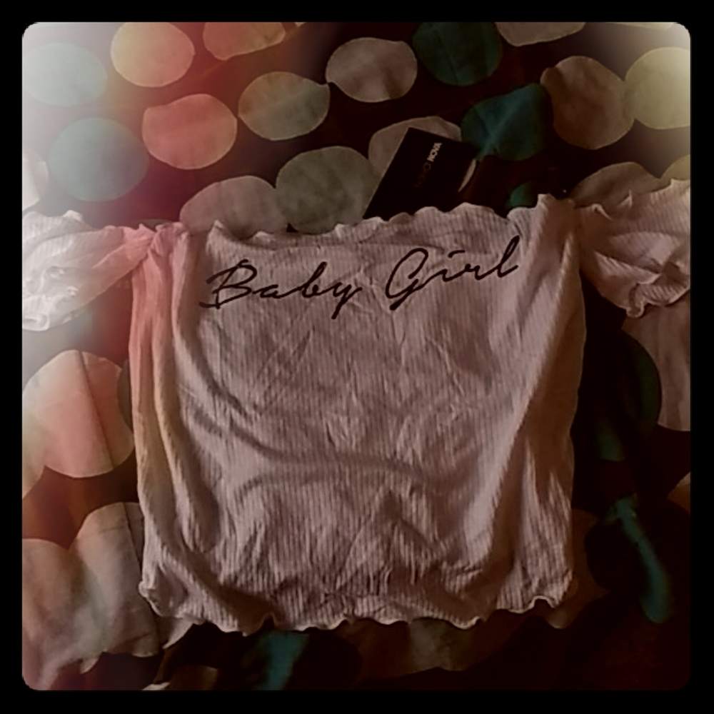 Fashion Nova Baby Girl Off The Shoulder Top<3